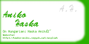 aniko haska business card